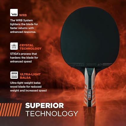 Phoenix Ping Pong Paddle - 5-Ply Ultra-Light Blade - 2mm Tournament-Approved Sponge - Flared Handle for Enhanced Control - Competitive Table Tennis Racket for Family Fun