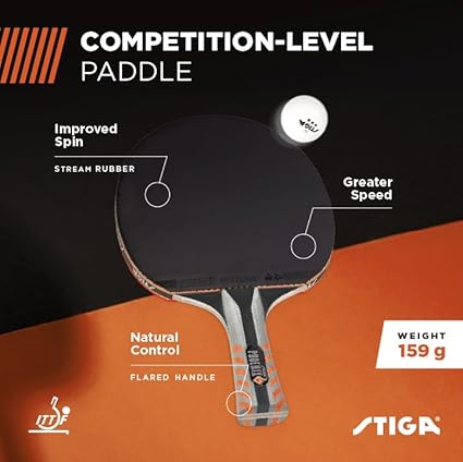 Phoenix Ping Pong Paddle - 5-Ply Ultra-Light Blade - 2mm Tournament-Approved Sponge - Flared Handle for Enhanced Control - Competitive Table Tennis Racket for Family Fun