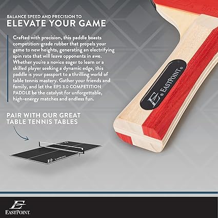 Ping Pong Paddle Sets - Choose 2 Player Table Tennis Paddle Set, or 4 Player Deluxe Kit with Balls and Storage Case