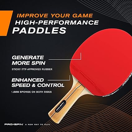 Ping Pong Paddles - High-Performance Set with Premium Table Tennis Rackets, 3-Star Ping Pong Balls, Compact Storage Case | Professional Quality Ping Pong Paddle Set | Indoor & Outdoor Games