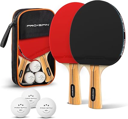 Ping Pong Paddles - High-Performance Set with Premium Table Tennis Rackets, 3-Star Ping Pong Balls, Compact Storage Case | Professional Quality Ping Pong Paddle Set | Indoor & Outdoor Games