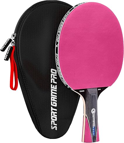 Ping Pong Paddle with Killer Spin + Case for Free - Professional Table Tennis Racket for Beginner and Advanced Players - Improve Your Ping Pong Skills with JT Ping Pong Paddle Set